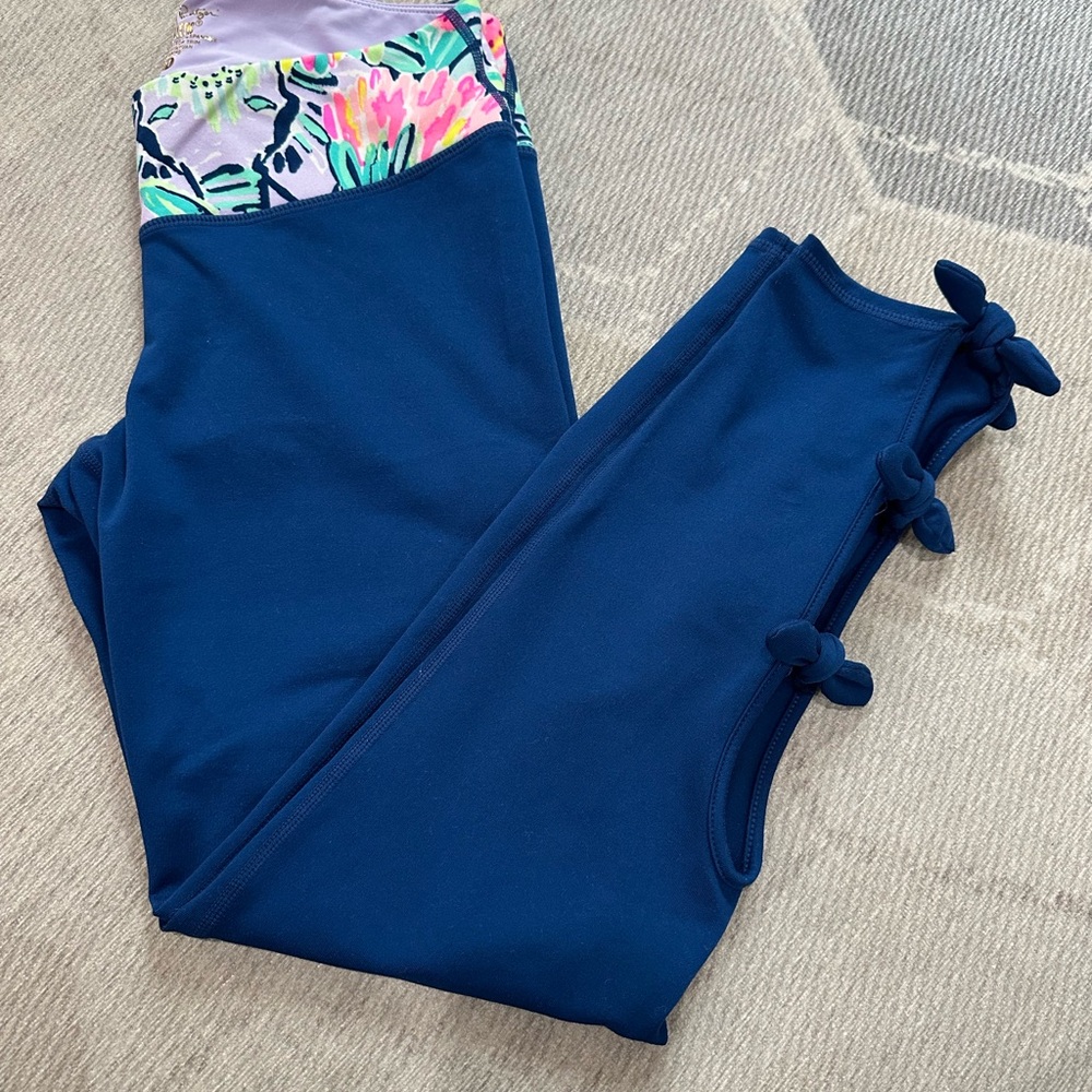 Lilly Pulitzer Luxletic Noelani Weekender Midi Leggings EUC